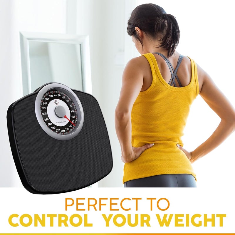 Zeno A25 Scales for Body Weight - Up to 400 LB - New - 5.3" Dial on 12.4" x 10.2" Platform - Anti-Skid Rubber Surface - Bathroom Scale Analog - Durable with 20-Year Assurance - Image 4